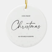 Watercolor Kerstboom Lint Eerste kerstfeest Keramisch Ornament (Voorkant)