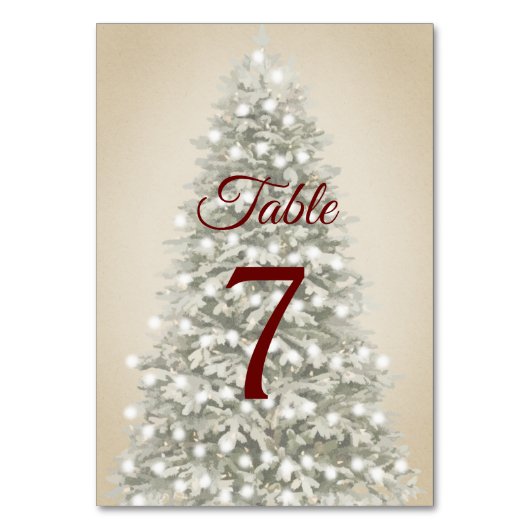 Watercolor Kerstboom op Kraft Trouwdag Kaart (Achterkant)