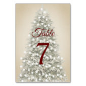 Watercolor Kerstboom op Kraft Trouwdag Kaart (Voorkant)