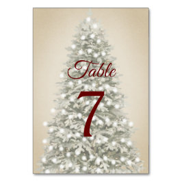 Watercolor Kerstboom op Kraft Trouwdag Kaart