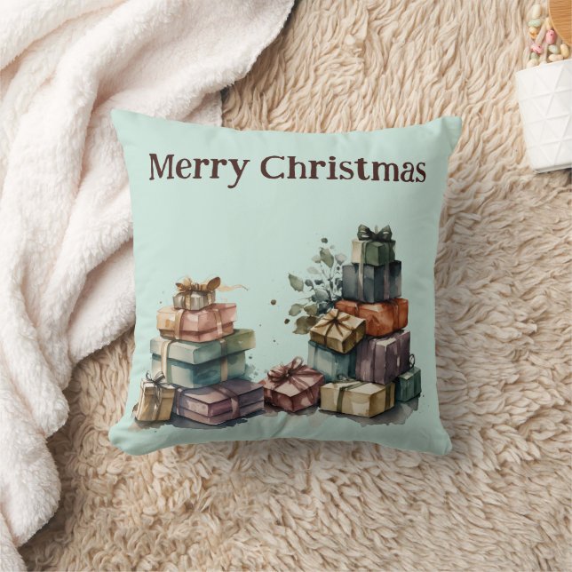 Watercolor Kerstcadeaus  Kussen (Deken)