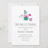 Watercolor Kerstfeest Cadeau Uitwisseling Kaart (Voorkant)