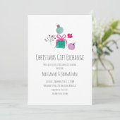 Watercolor Kerstfeest Cadeau Uitwisseling Kaart (Staand voorkant)