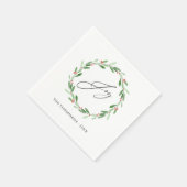 Watercolor Kerstfeest Servet (Hoek)