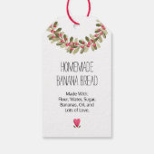 Watercolor Kerstgroen  💖🎄 Gebakken Met Liefde  Cadeaulabel (Achterkant)