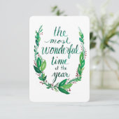 Watercolor kerstkaart bedankkaart (Staand voorkant)