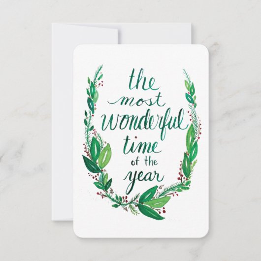 Watercolor kerstkaart bedankkaart (Voorkant)