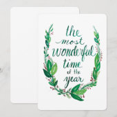 Watercolor kerstkaart bedankkaart (Voorkant / Achterkant)
