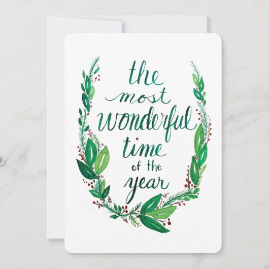 Watercolor kerstkaart bedankkaart (Voorkant)