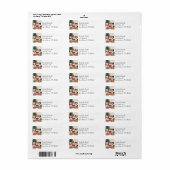 Watercolor Kerstkatten Retouradres Etiket (Full Sheet)