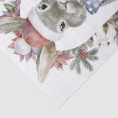 Watercolor Kerstkonijn Met Stippenboog Tissuepapier (Detail)