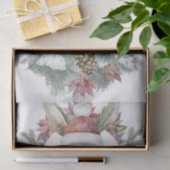 Watercolor Kerstkonijn Met Stippenboog Tissuepapier (Geschenk)
