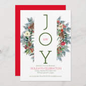 Watercolor kerstkrans feestdagenkaart (Voorkant / Achterkant)