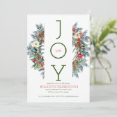 Watercolor kerstkrans feestdagenkaart (Staand voorkant)