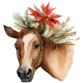 Watercolor Kerstkrans Feestdagenkaart