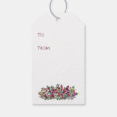 Watercolor kerstkrans met bessen cadeaulabel (Achterkant)
