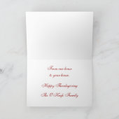 Watercolor Kerstkrans Thanksgiving wenskaart Kaart (Binnen)