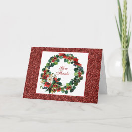 Watercolor Kerstkrans Thanksgiving wenskaart Kaart