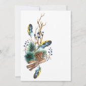 Watercolor Kerstlantaarn Feest Kaart (Achterkant)
