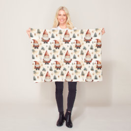 Watercolor Kerstman 2 - Fleece Deken