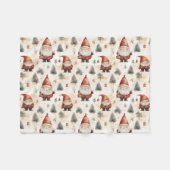 Watercolor Kerstman 2 -  Fleece Deken (Voorkant (Horizontaal))