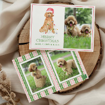 Watercolor Kerstman Hond Foto