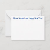 Watercolor Kerstmis en Nieuwjaar Notitiekaart Notitiekaartje (Achterkant)