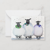 Watercolor Kerstmis en Nieuwjaar Notitiekaart Notitiekaartje (Voorkant)