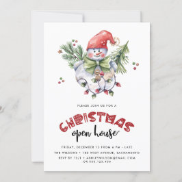 Watercolor Kerstmis | Kerst Open Huis  Kaart