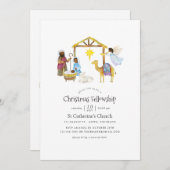 Watercolor Kerstmis Kerstfeest Kaart (Voorkant / Achterkant)