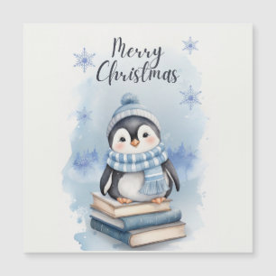 Watercolor Kerstpinguïn