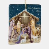 Watercolor Kerststal Keramisch Ornament (Rechts)