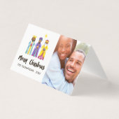 Watercolor Kerststal Kerst Foto Kaart (Voorkant)