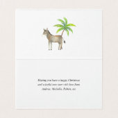 Watercolor Kerststal Kerst Foto Kaart (Binnenkant ongevouwen)