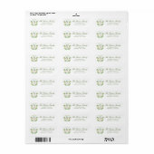 Watercolor Kerststal Monogram Wapen Kerstmis Etiket (Full Sheet)
