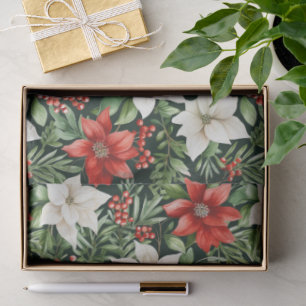 Watercolor Kerstster en Bessen Tissuepapier