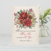 Watercolor Kerstster en Denneappels kaart (Staand voorkant)