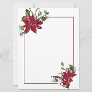 Watercolor kerstster kerst lege briefpapier feestdagenkaart