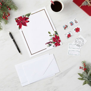 Watercolor kerstster kerstbriefpapier