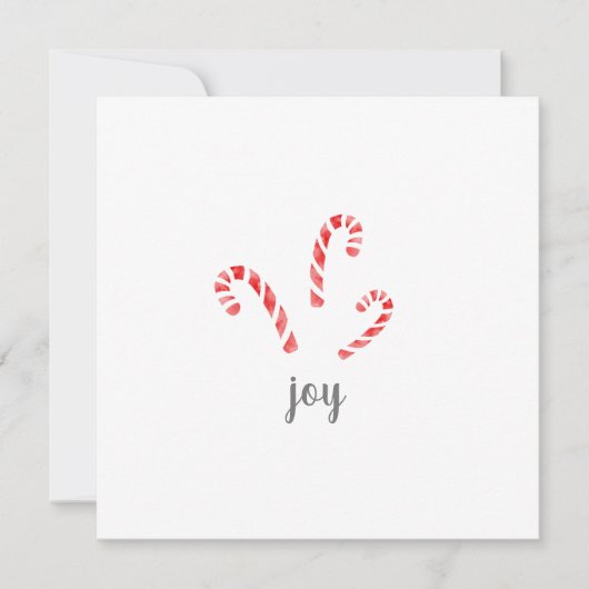 Watercolor Kerststokken Briefkaart (Voorkant)