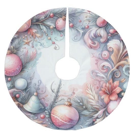 Watercolor Kerstvakantie Ontwerp Kerstboom Rok (Voorkant)