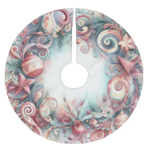 Watercolor Kerstvakantie Ontwerp Kerstboom Rok