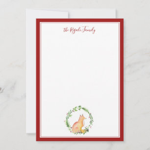 Watercolor Kerstvos Persoonlijke Briefpapier Notitiekaartje