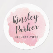 Watercolor Kids Naam Waterdicht  Labels (Design 1)