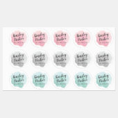 Watercolor Kids Naam Waterdicht  Labels (Vel)