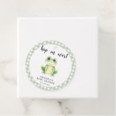 Watercolor kikker babyshower bedankjes labels (In situ)
