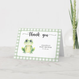 watercolor kikker babyshower bedankt
