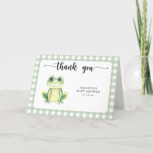 watercolor kikker babyshower bedankt