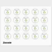 Watercolor kikker babyshower ronde sticker (Vel)