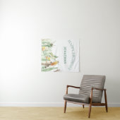 Watercolor Kind Insect Verjaardag Wandkleed (In Situ (horizontaal))